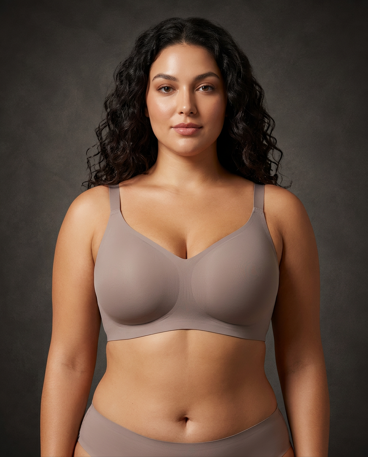 Waluoo Seamless V-Neck Wireless Bra with Molded Cups
