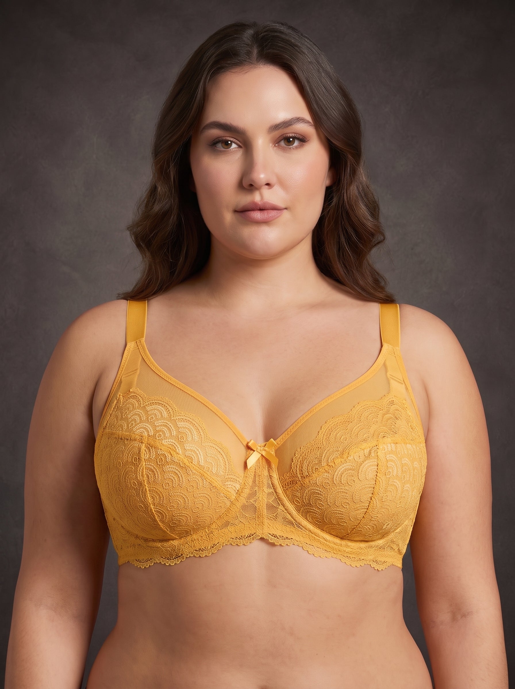 Waluoo Mermaid-Scale Lace Unlined Full-Coverage Underwire Bra