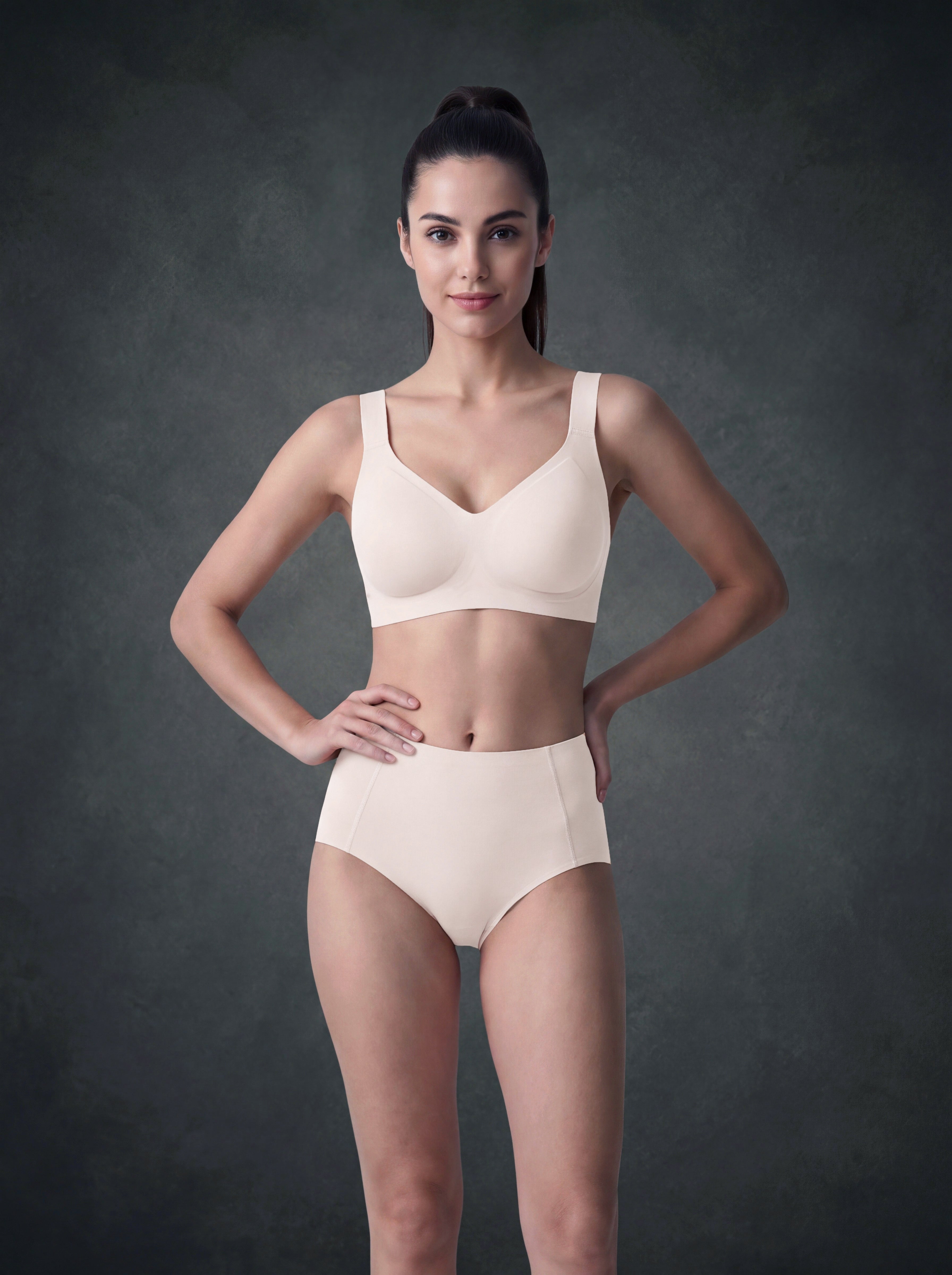Waluoo Seamless Jelly-Support Wireless Bra with Wide Straps