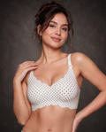 Waluoo Seamless Polka-Dot Scalloped Wireless Lift Bra