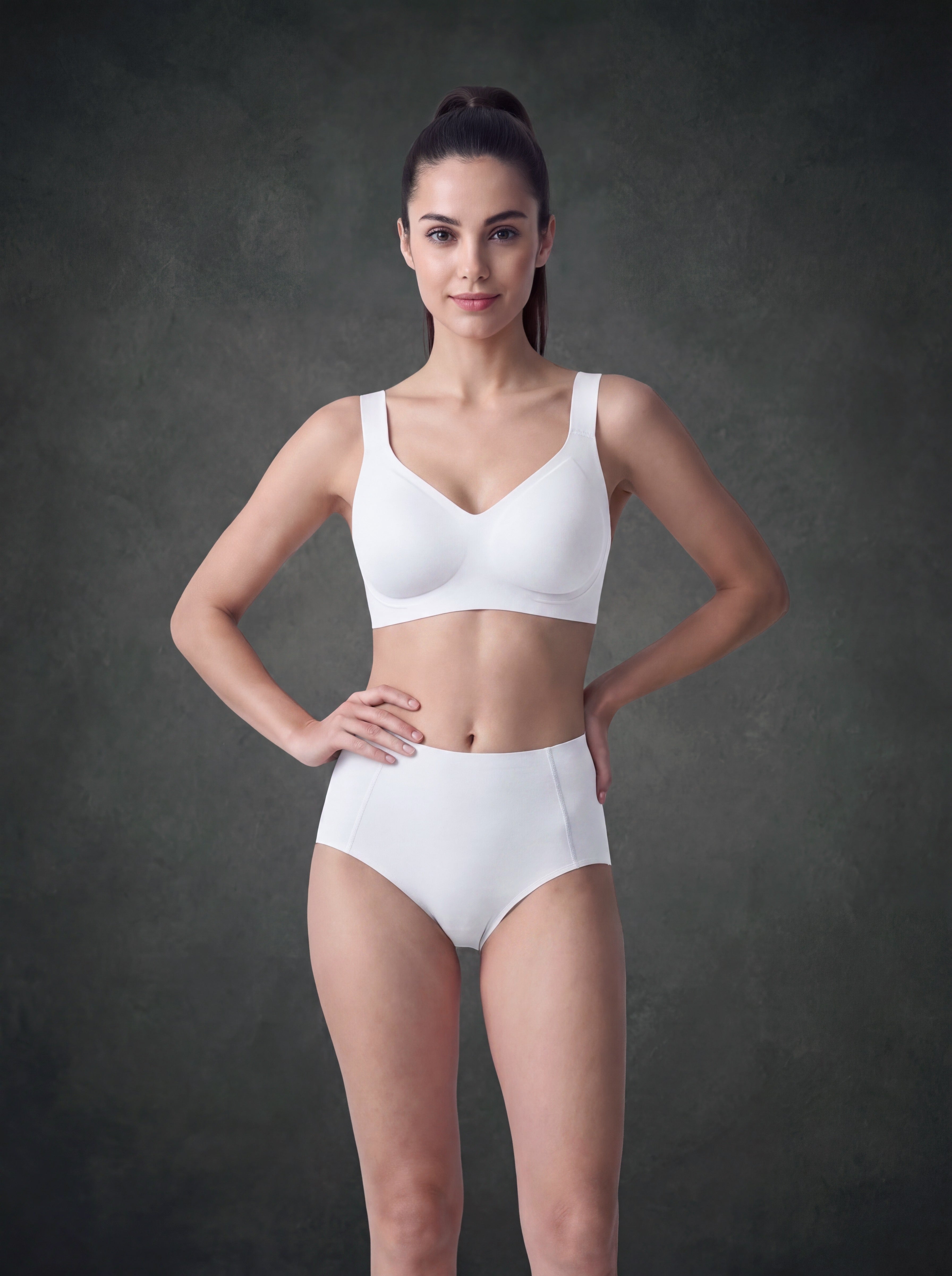 Waluoo Seamless Jelly-Support Wireless Bra with Wide Straps