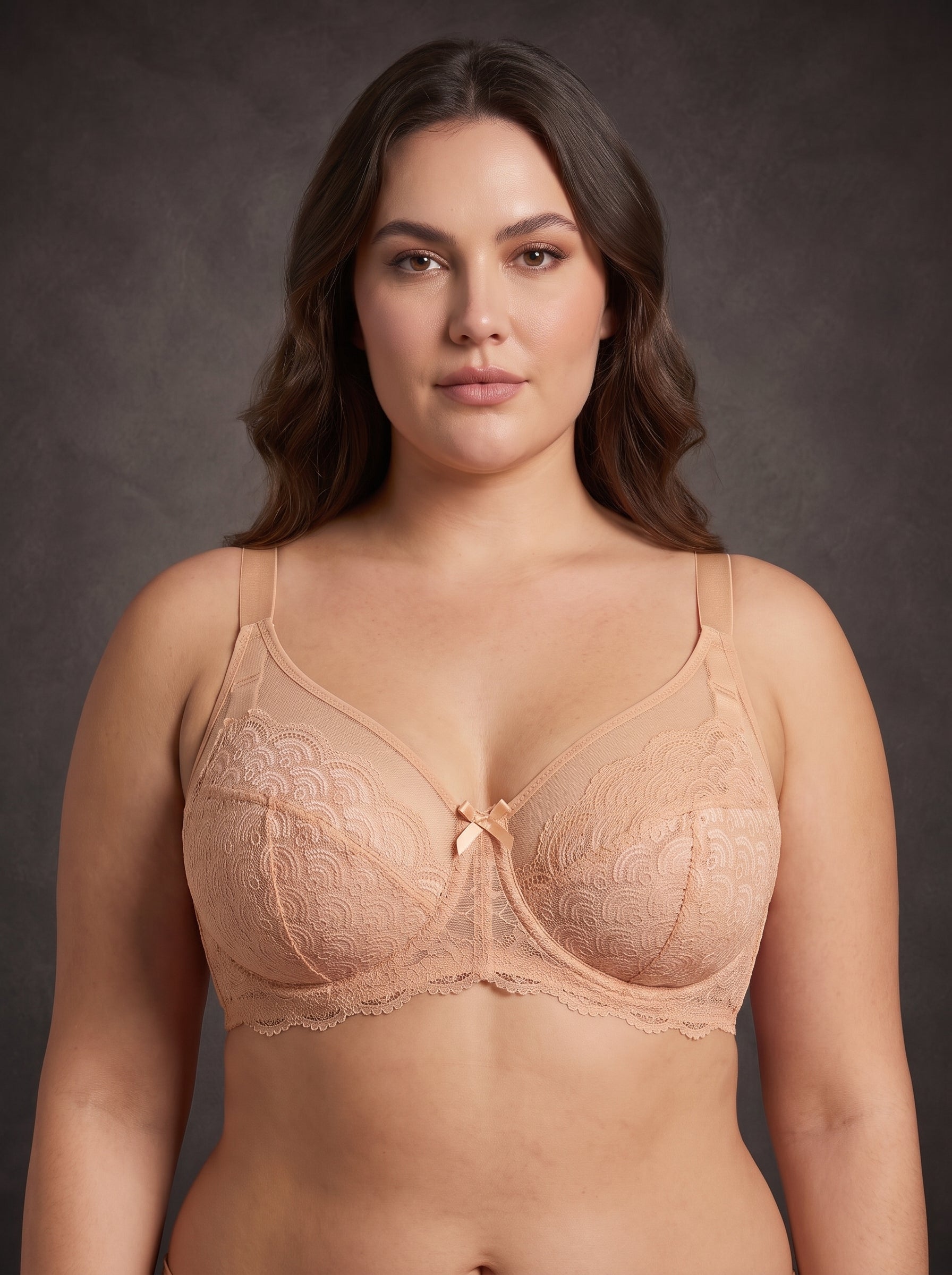 Waluoo Mermaid-Scale Lace Unlined Full-Coverage Underwire Bra