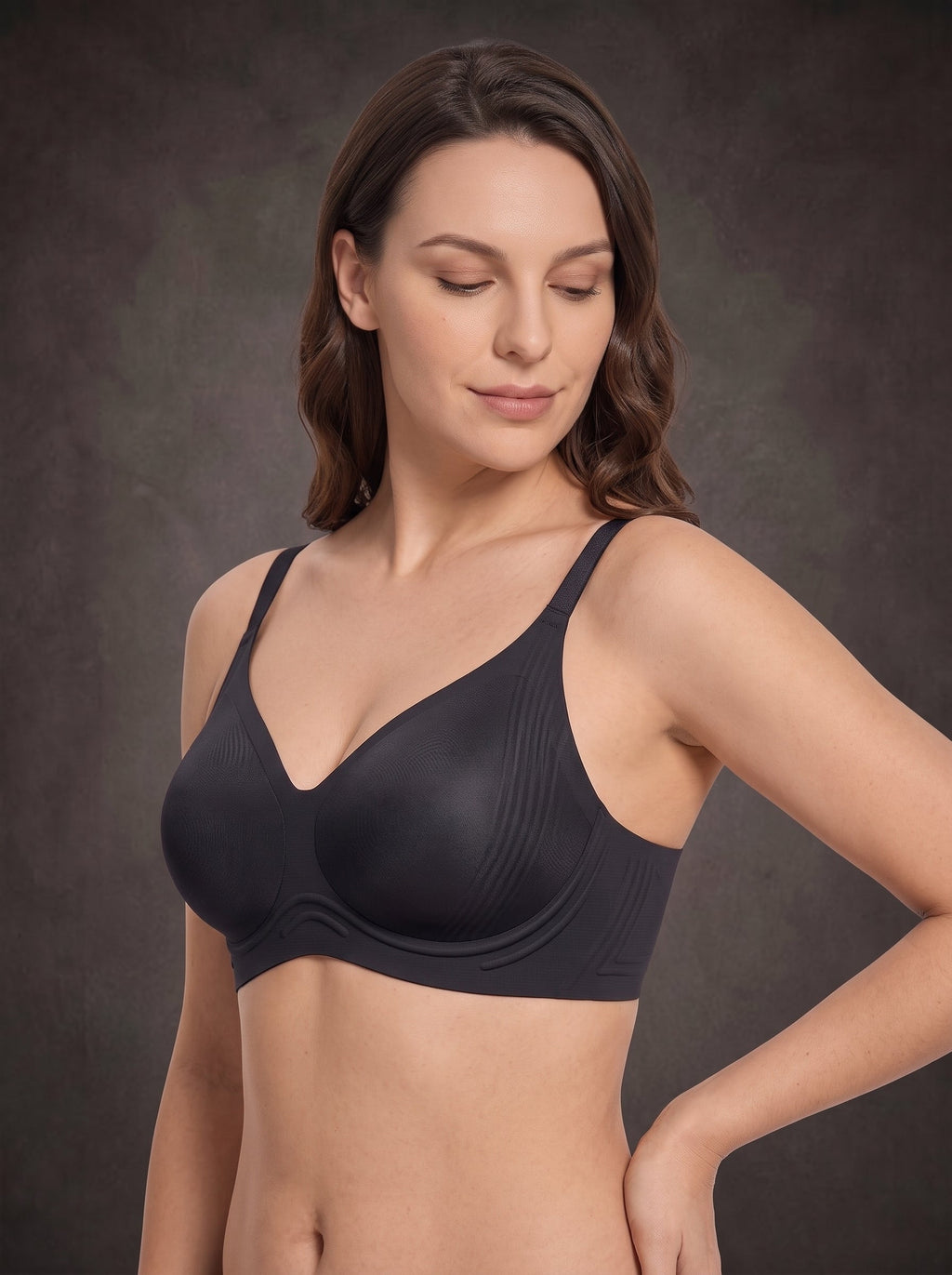Waluoo Deep V Wireless Bra with Adjustable Back Closure