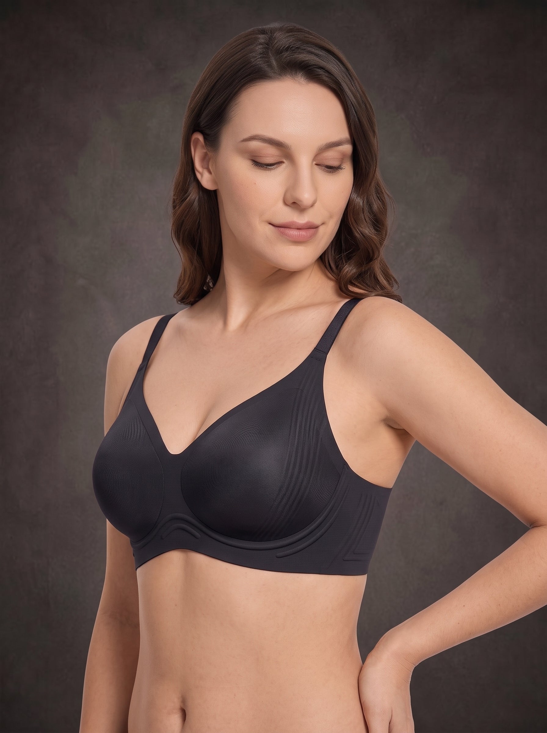 Waluoo Deep V Wireless Bra with Adjustable Back Closure