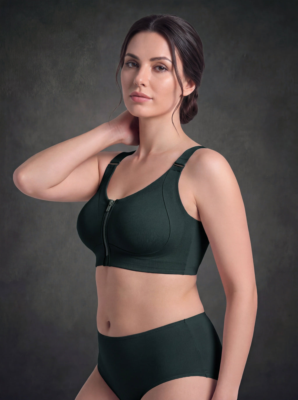 Waluoo Front-Zip High-Support Wireless Bra