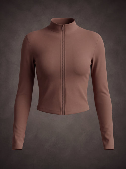 SEAMLESS LONG SLEEVE ZIP UP YOGA JACKET | Waluoo