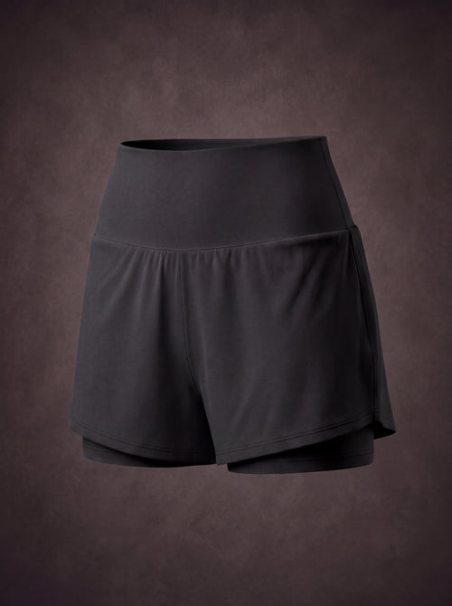 HIGH WAISTED COOLING RUNNING SHORTS WITH LINER | Waluoo