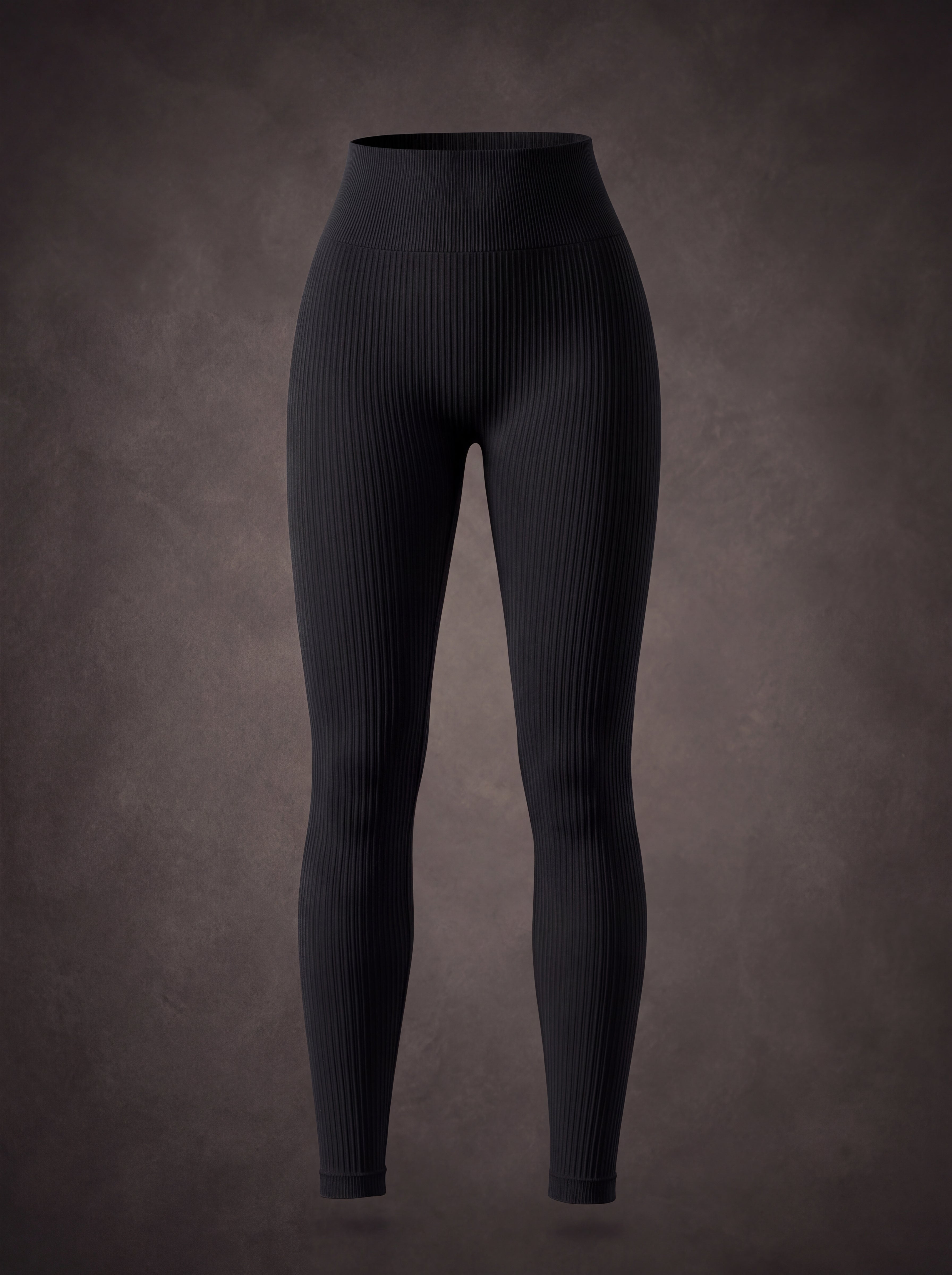 SEAMLESS RIBBED TUMMY CONTROL WORKOUT LEGGINGS | Waluoo