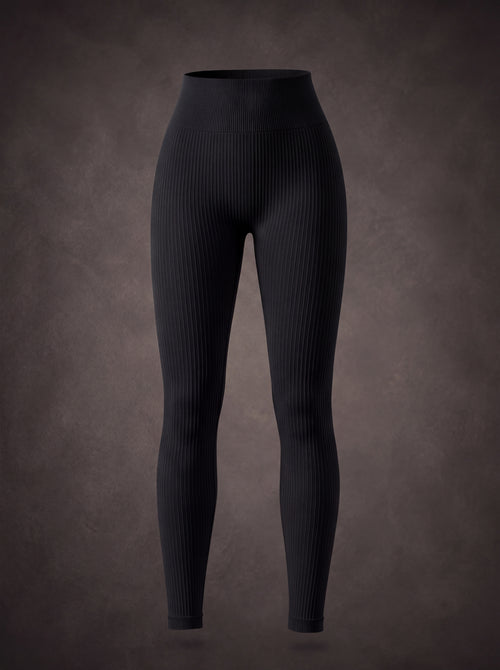 SEAMLESS RIBBED TUMMY CONTROL WORKOUT LEGGINGS | Waluoo