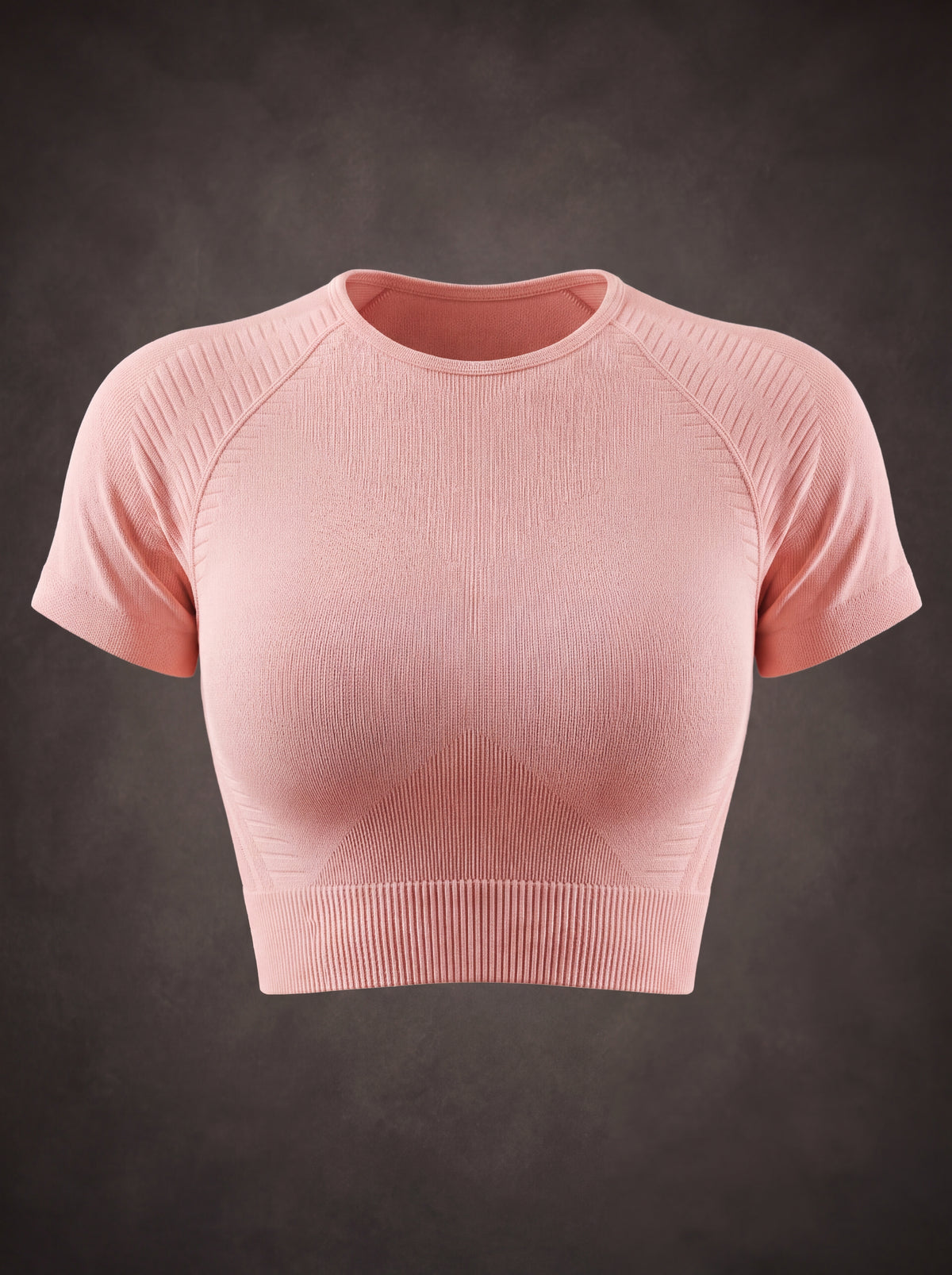 SEAMLESS SHORT SLEEVE CUTOUT CROP TOP | Waluoo