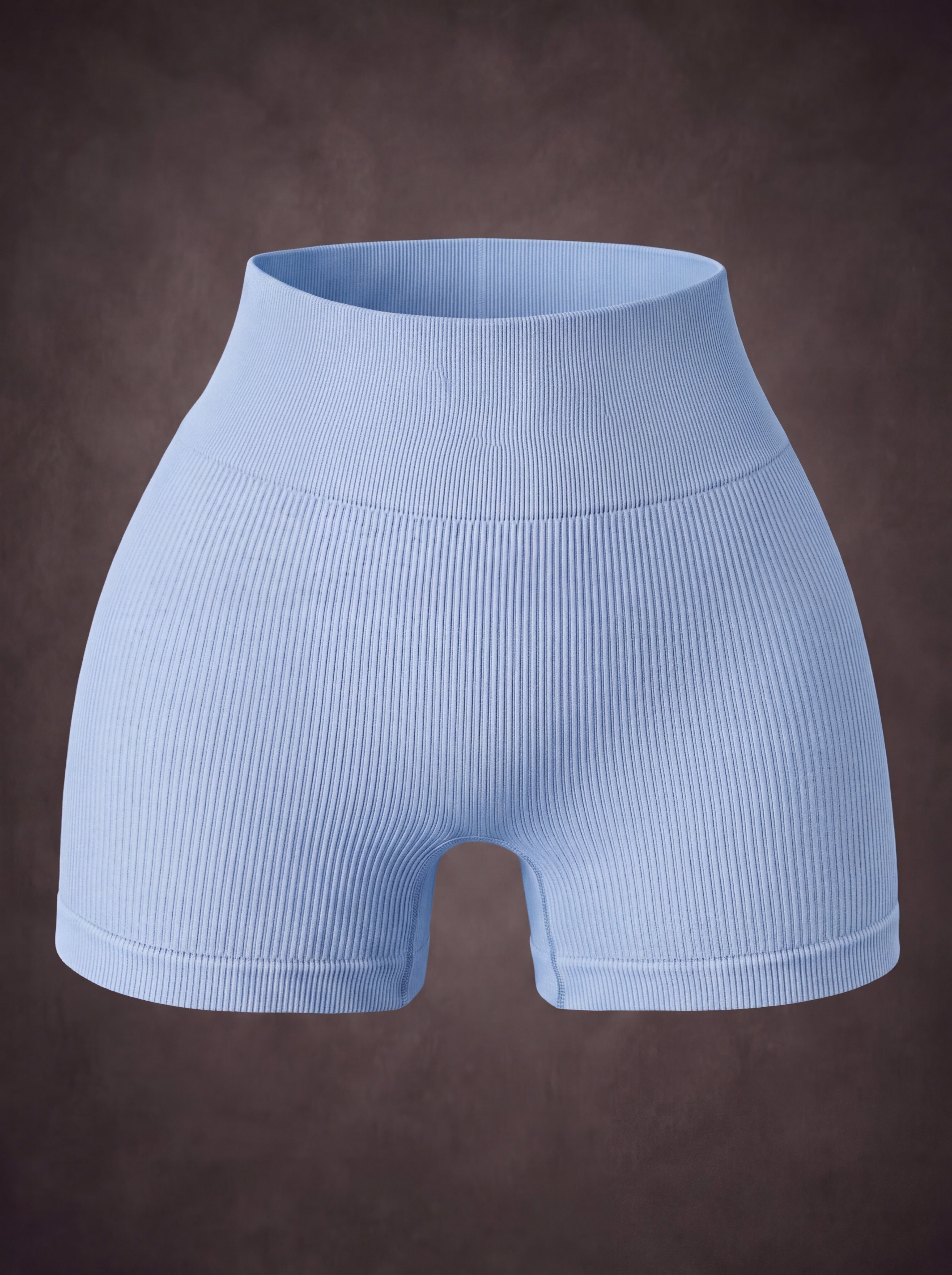 SEAMLESS RIBBED TUMMY CONTROL YOGA WORKOUT SHORTS | Waluoo
