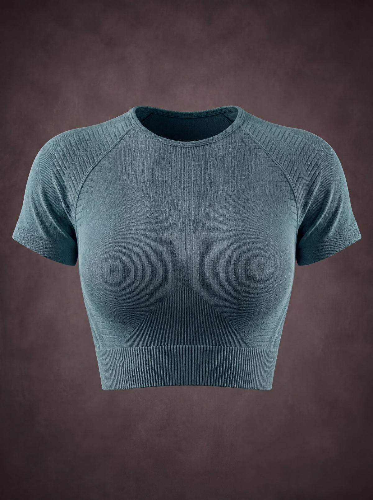 SEAMLESS SHORT SLEEVE CUTOUT CROP TOP | Waluoo