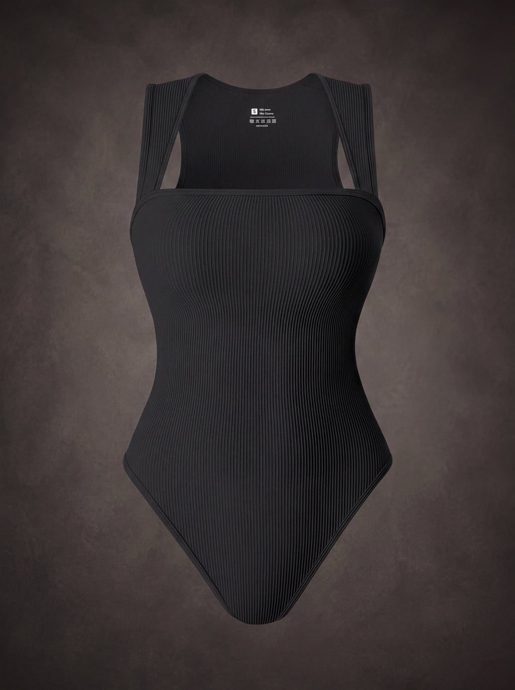 SEAMLESS RIBBED SQUARE NECK SLEEVELESS BODYSUIT | Waluoo