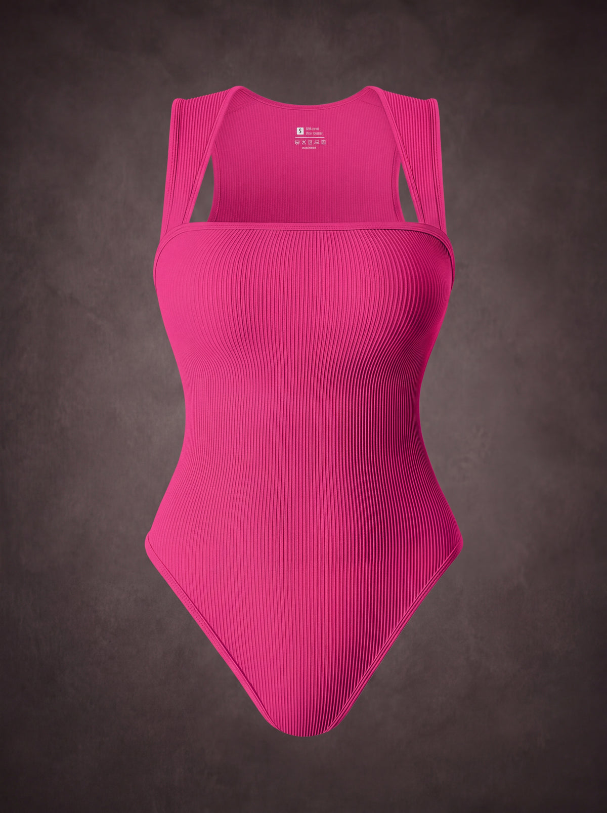 SEAMLESS RIBBED SQUARE NECK SLEEVELESS BODYSUIT | Waluoo
