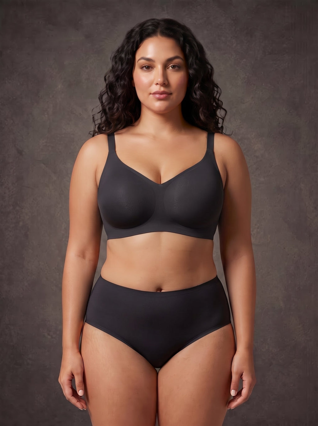 Waluoo Seamless V-Neck Wireless Bra with Molded Cups