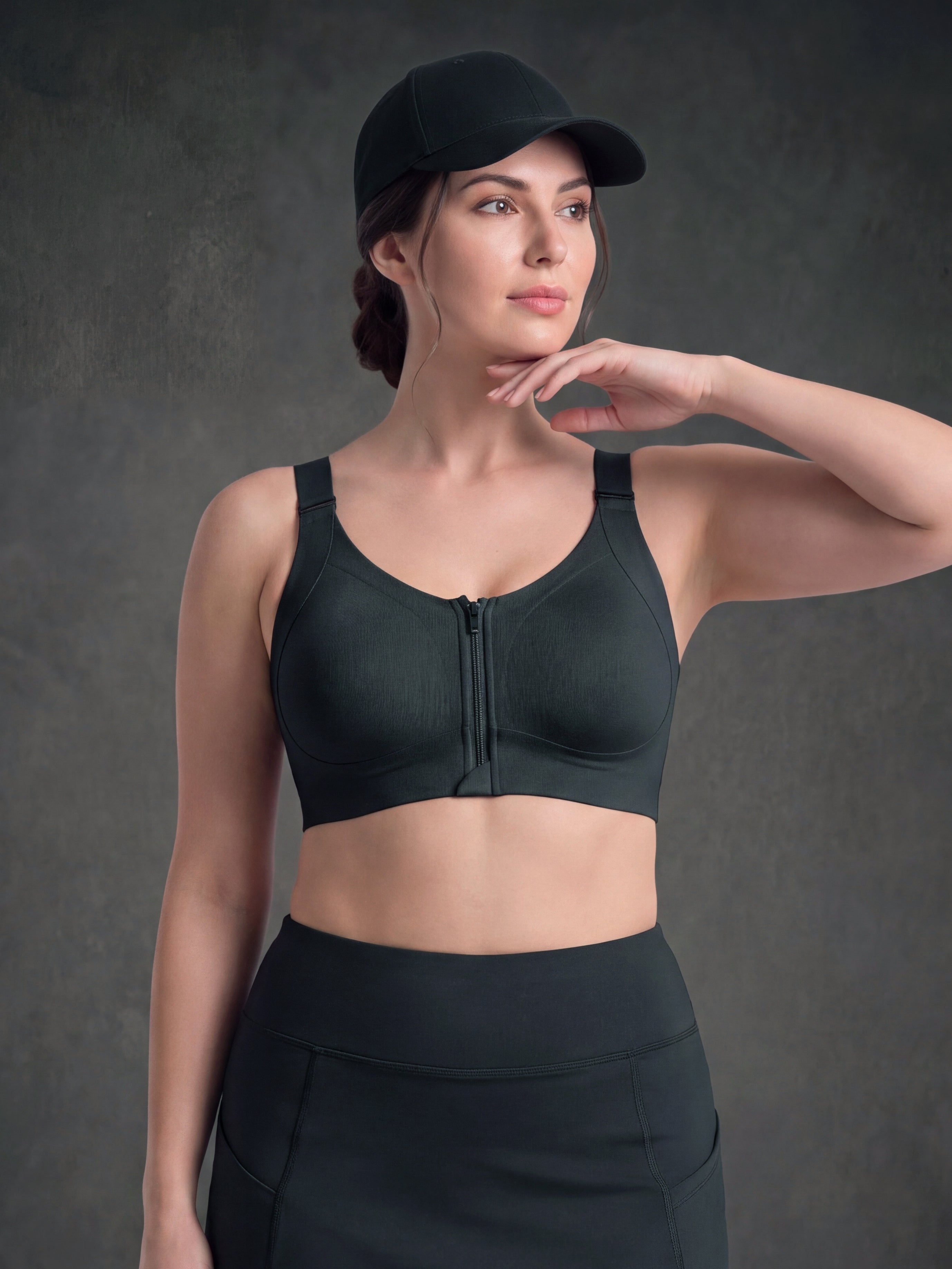 Waluoo Front-Zip High-Support Wireless Bra
