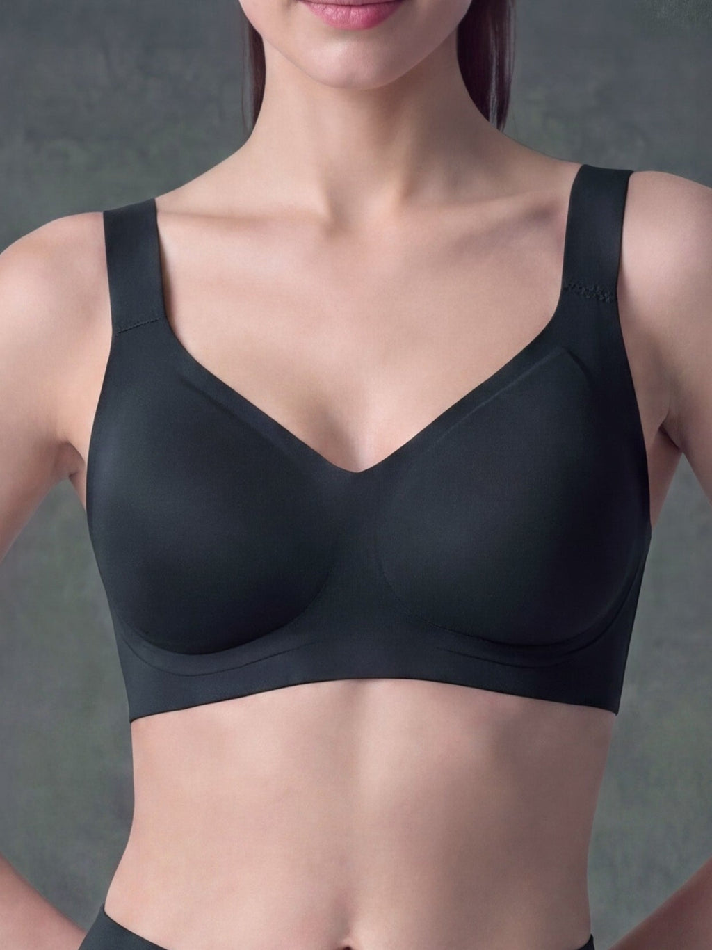 Waluoo Seamless Jelly-Support Wireless Bra with Wide Straps
