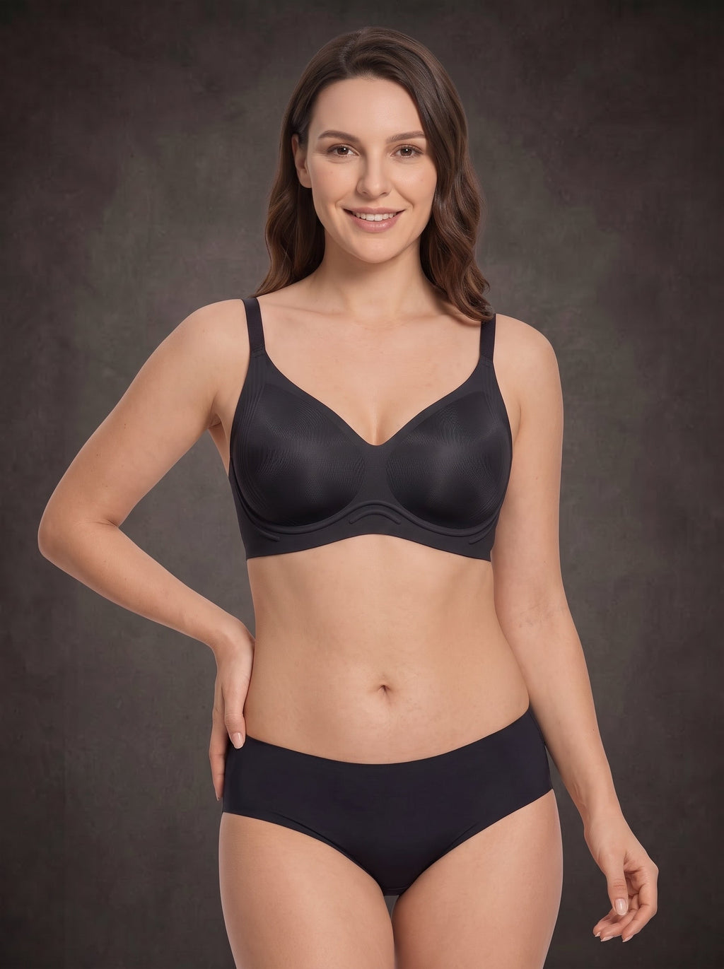 Waluoo Deep V Wireless Bra with Adjustable Back Closure