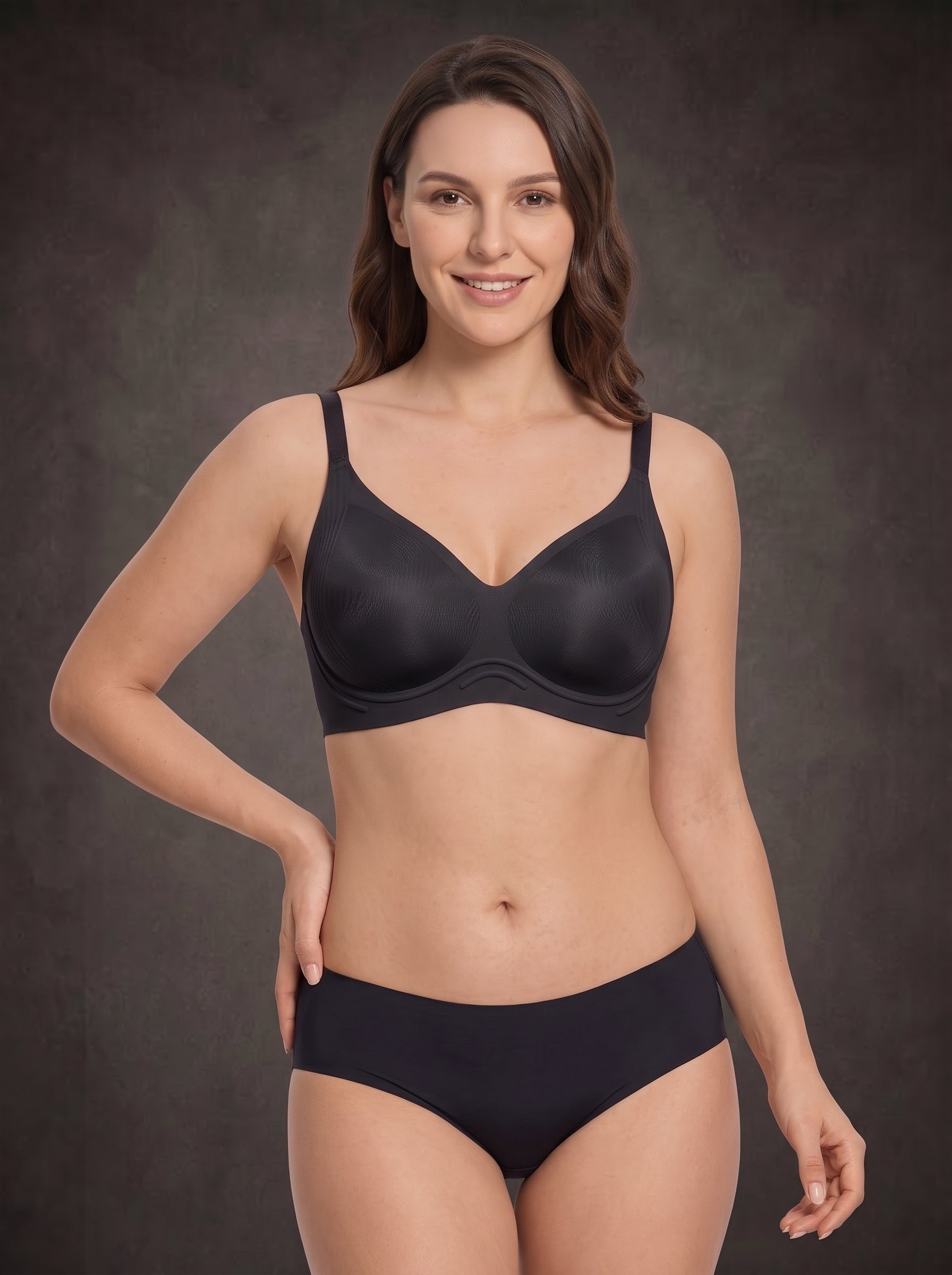 Waluoo Deep V Wireless Bra with Adjustable Back Closure