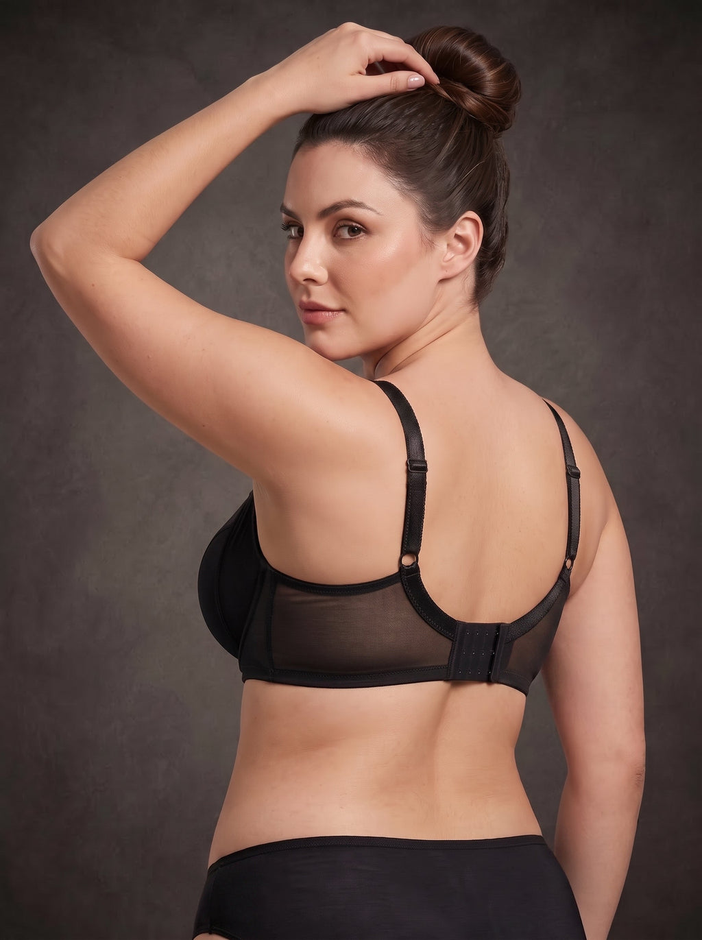 Waluoo Plus-Size Unlined Mesh Strappy Full-Coverage Underwire Bra