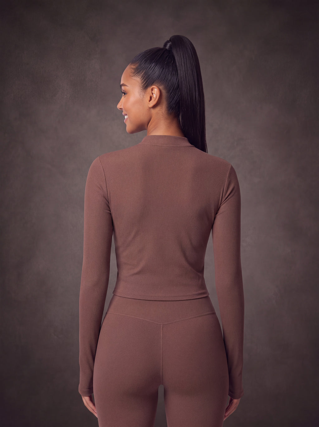 SEAMLESS LONG SLEEVE ZIP UP YOGA JACKET | Waluoo