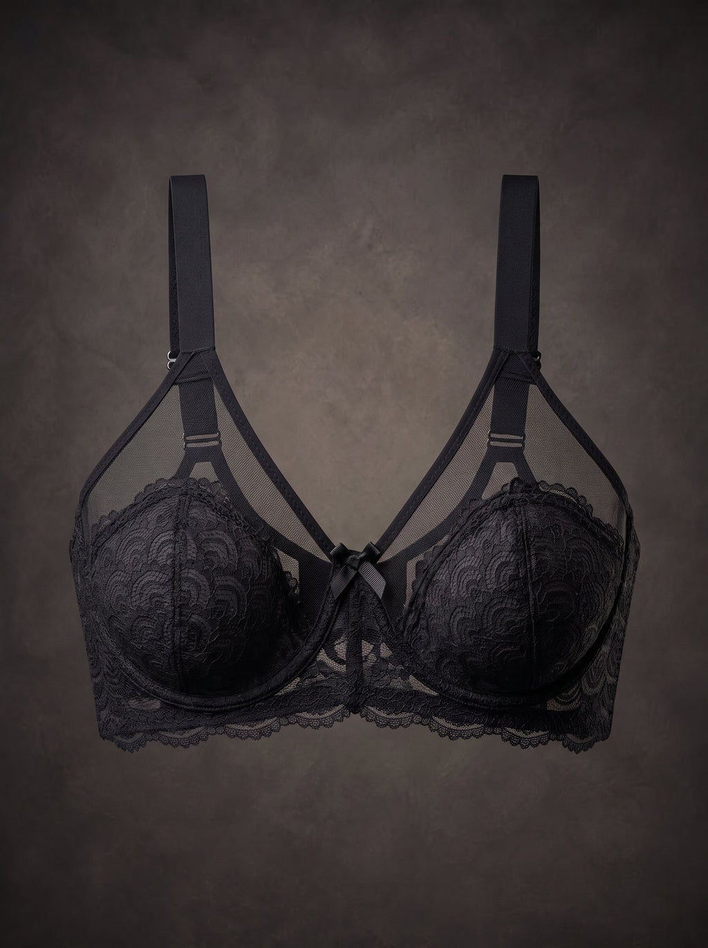 Waluoo Mermaid-Scale Lace Unlined Full-Coverage Underwire Bra