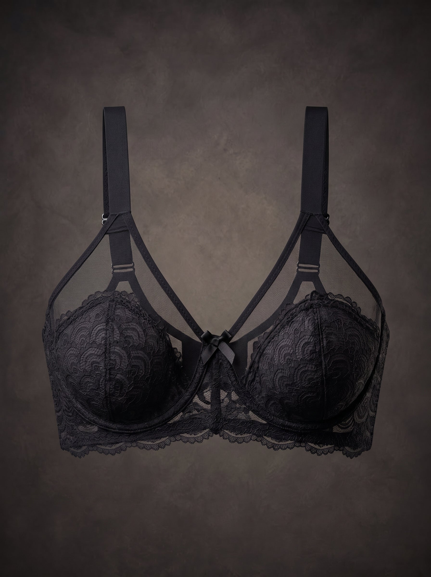 Waluoo Mermaid-Scale Lace Unlined Full-Coverage Underwire Bra