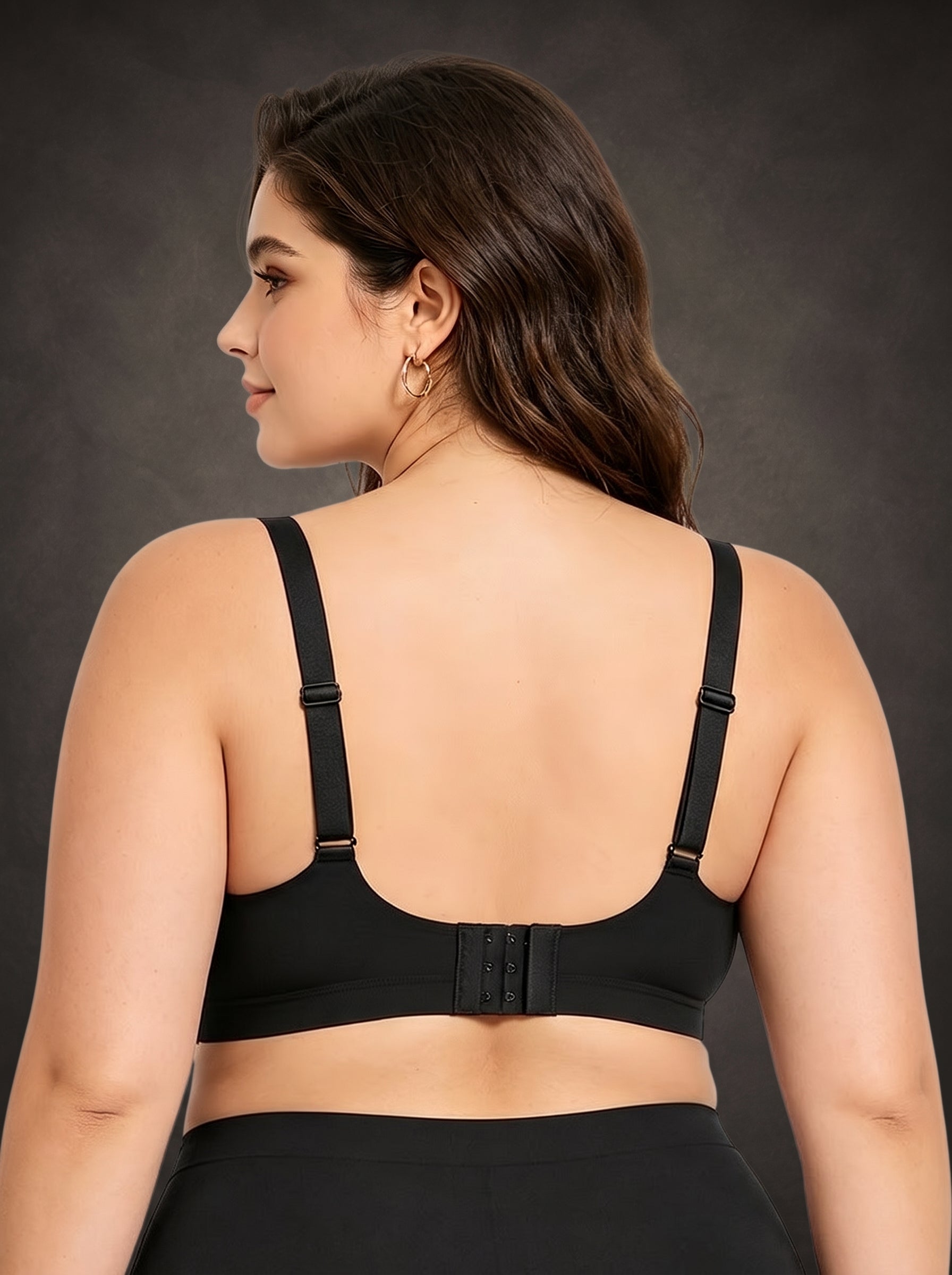 Waluoo Plus-Size Seamless Scalloped Wireless Bra with Jelly Support