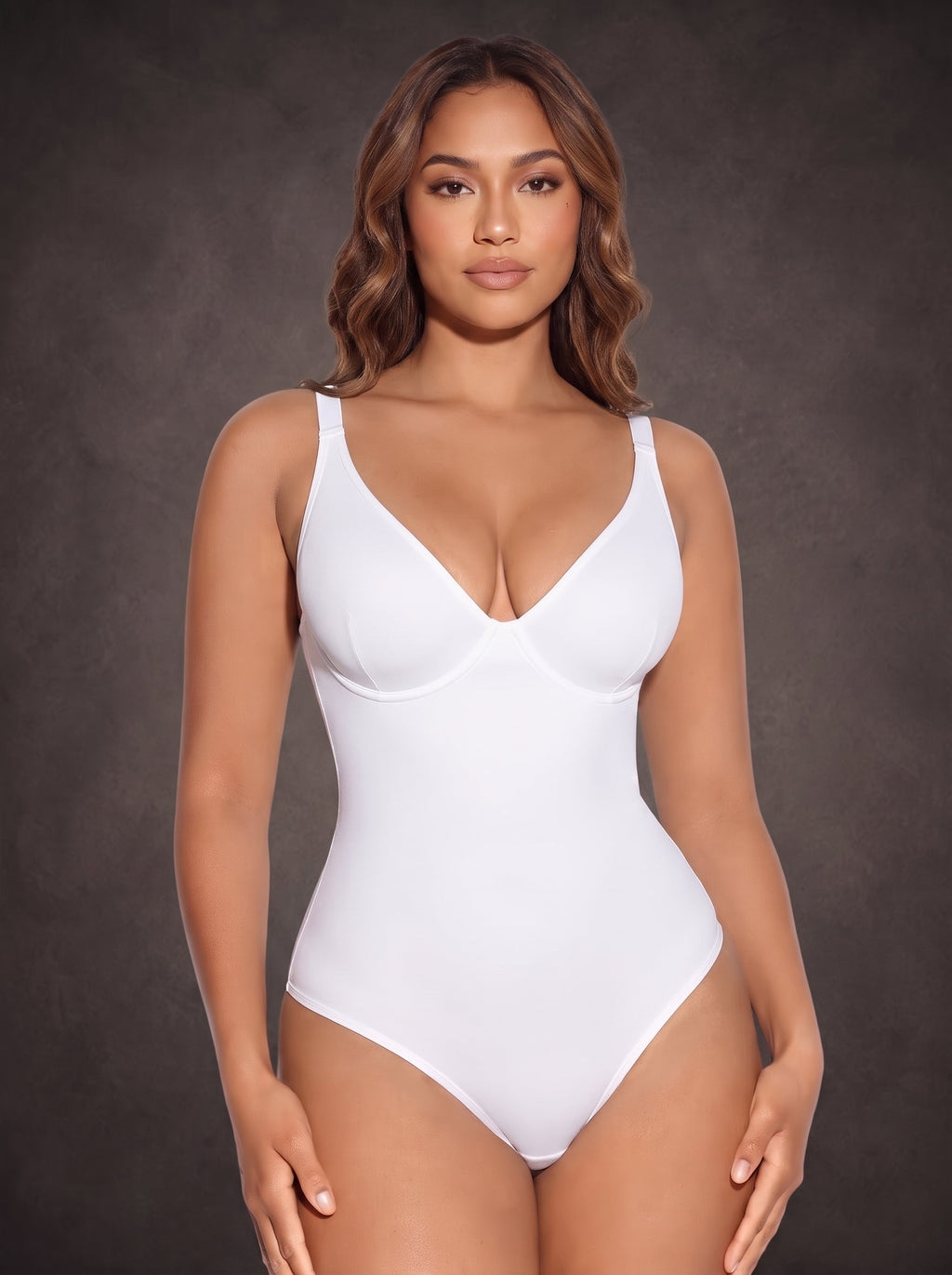 Waluoo Seamless Deep V Tummy Control Shaping Bodysuit