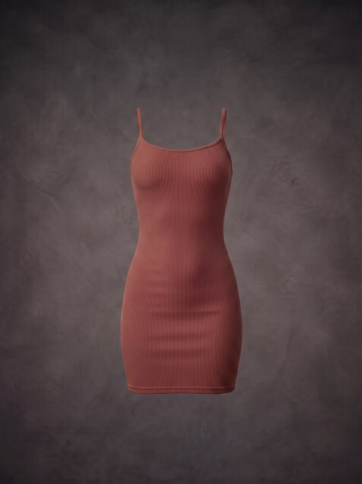 Waluoo Seamless Ribbed Spaghetti Strap Shaping Dress product image