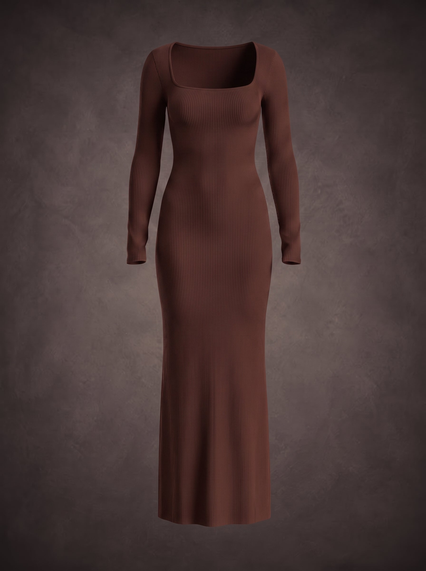 Waluoo Seamless Long Sleeve Ribbed Shaping Maxi Dress product image