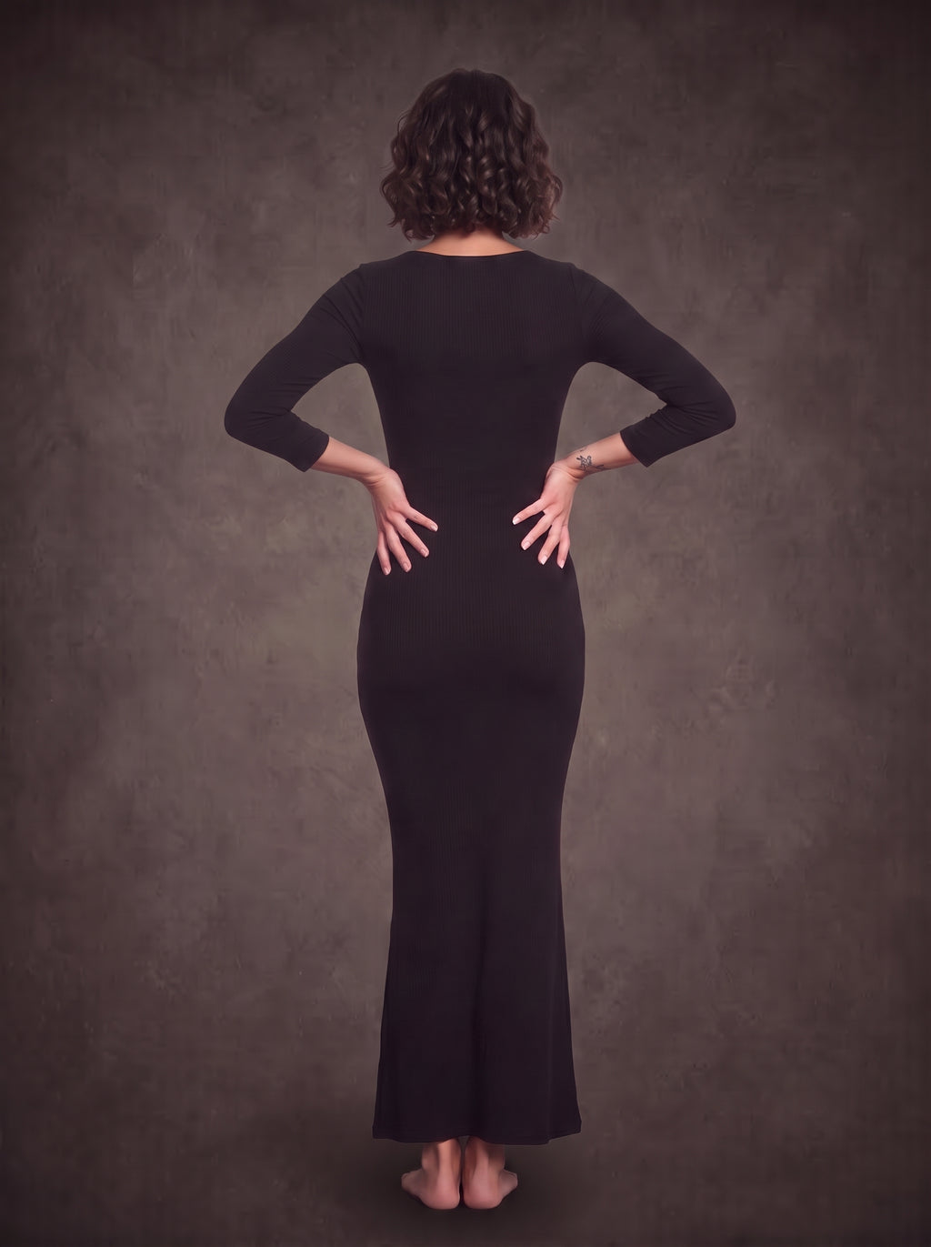 Waluoo Seamless Long Sleeve Ribbed Shaping Maxi Dress product image