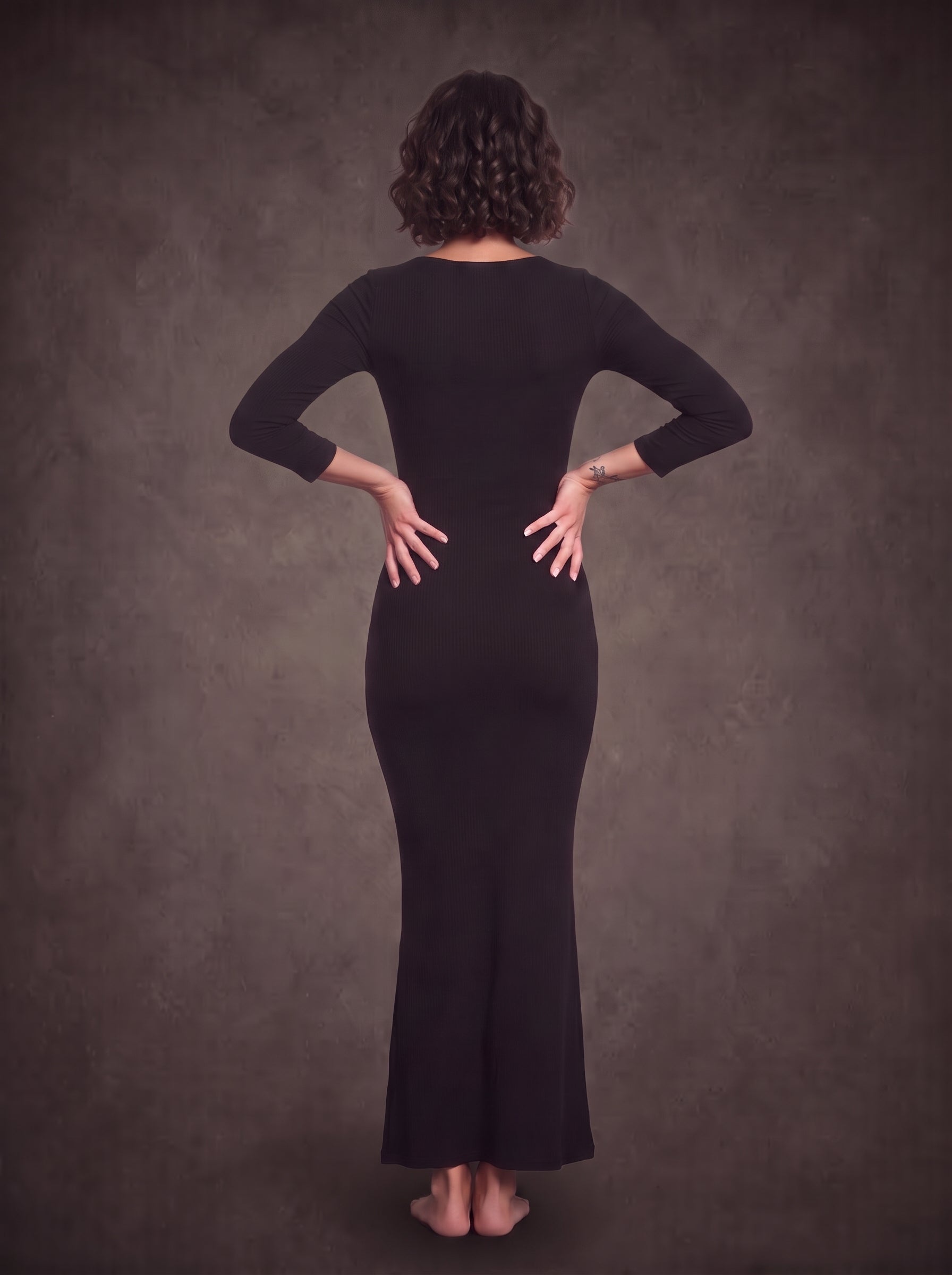Waluoo Seamless Long Sleeve Ribbed Shaping Maxi Dress product image