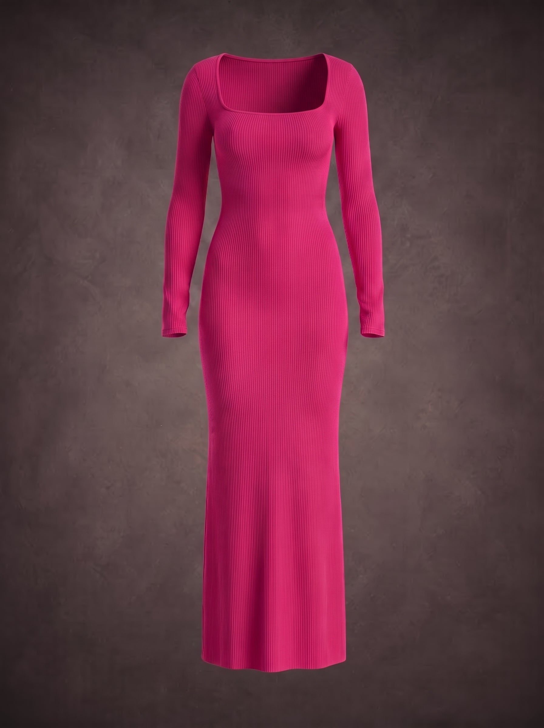 Waluoo Seamless Long Sleeve Ribbed Shaping Maxi Dress product image