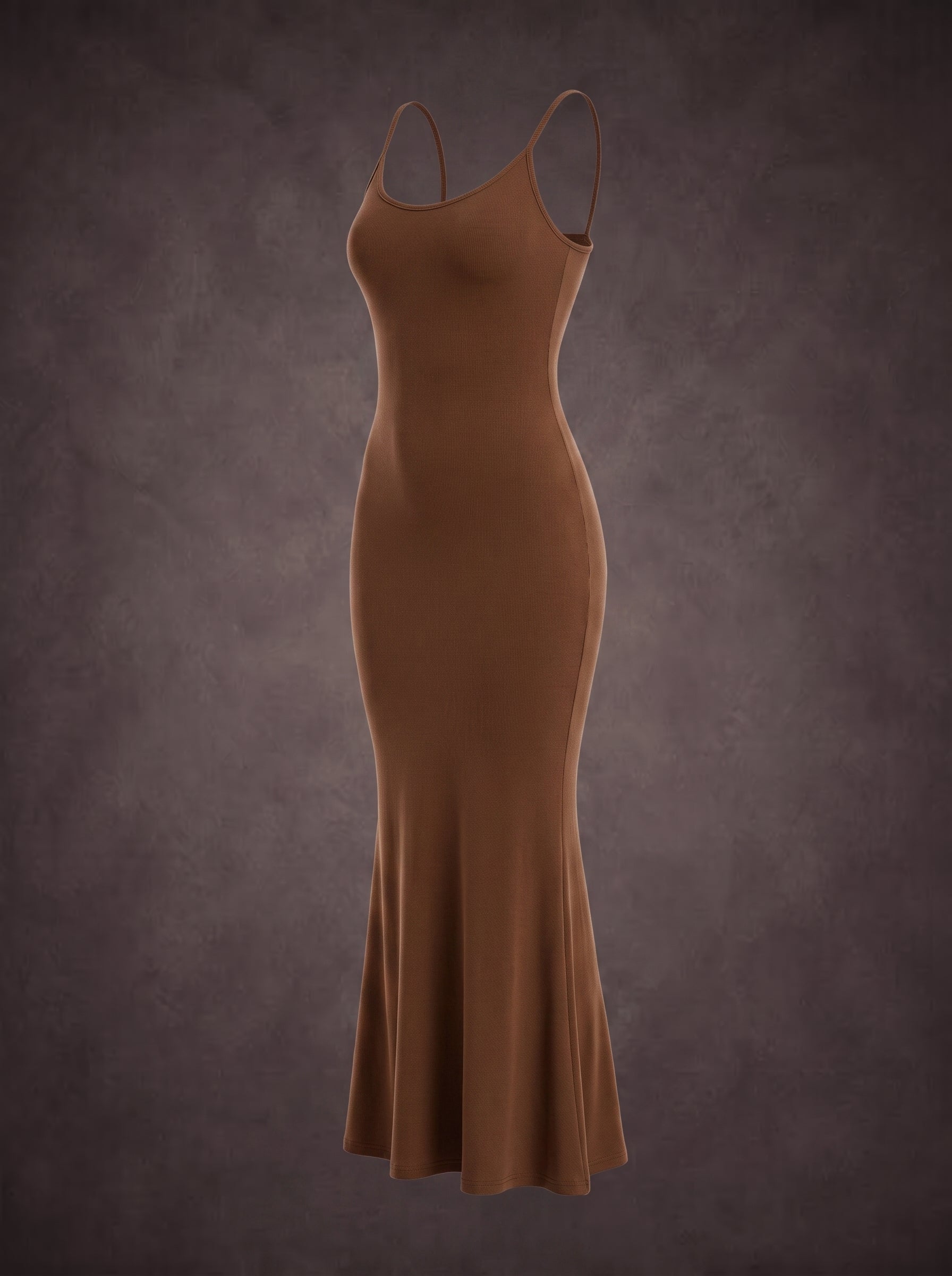 Waluoo Seamless Ribbed Spaghetti Strap Shaping Maxi Dress product image