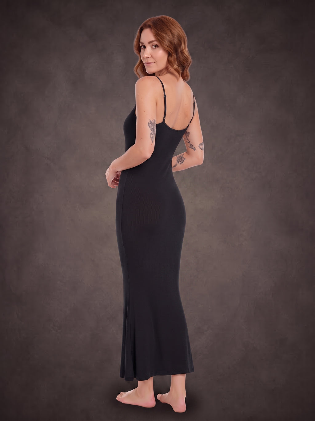 Waluoo Seamless Ribbed Spaghetti Strap Shaping Maxi Dress product image