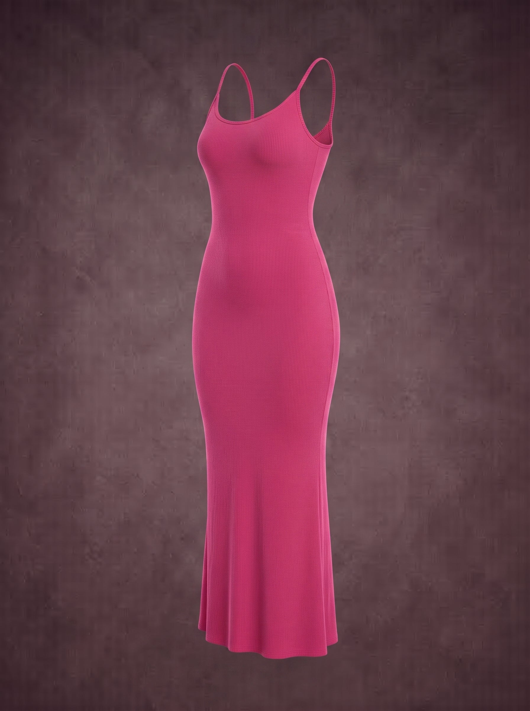 Waluoo Seamless Ribbed Spaghetti Strap Shaping Maxi Dress product image