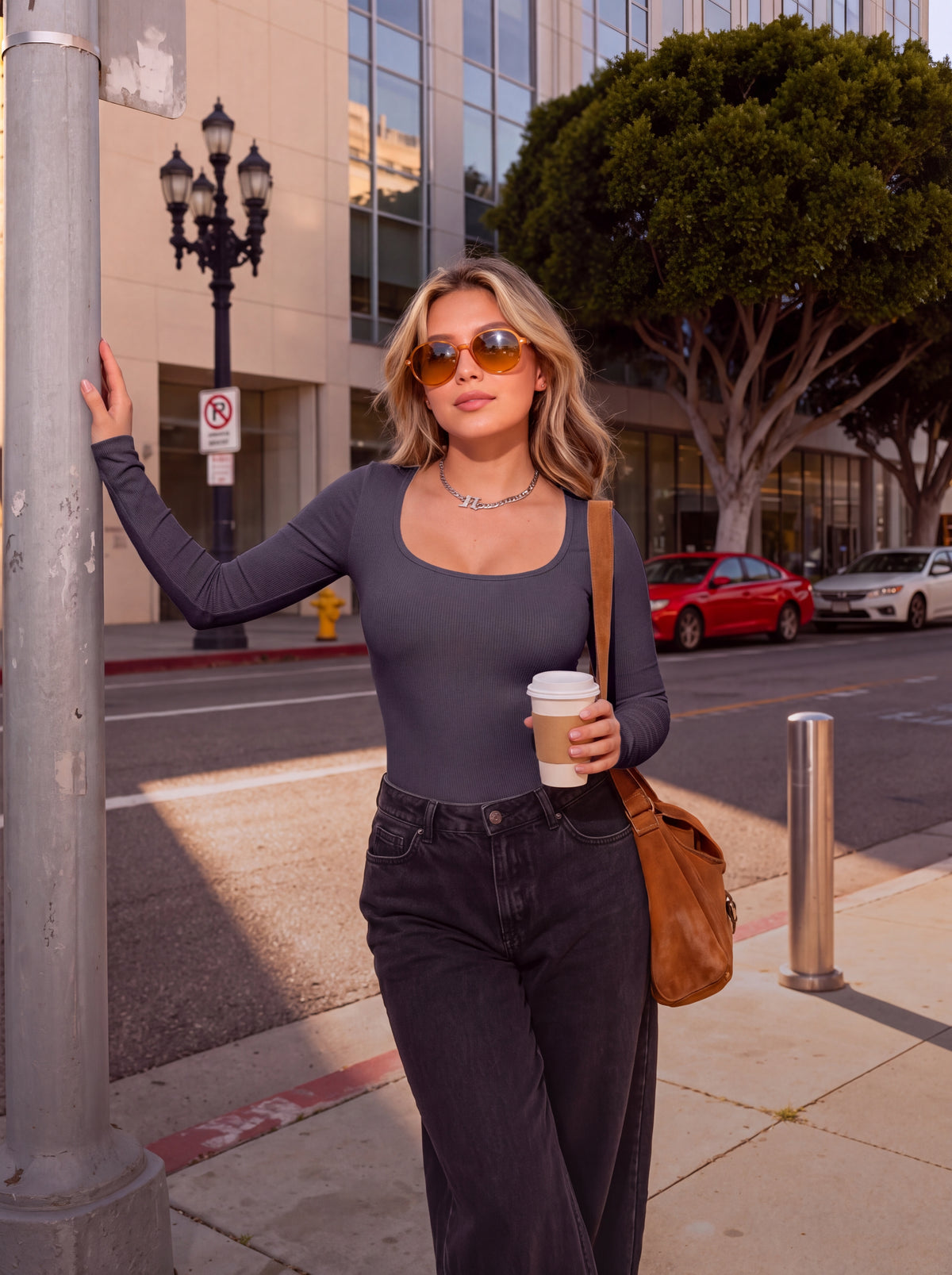 Waluoo Scoop-Neck Long Sleeve Tummy Control Bodysuit product image