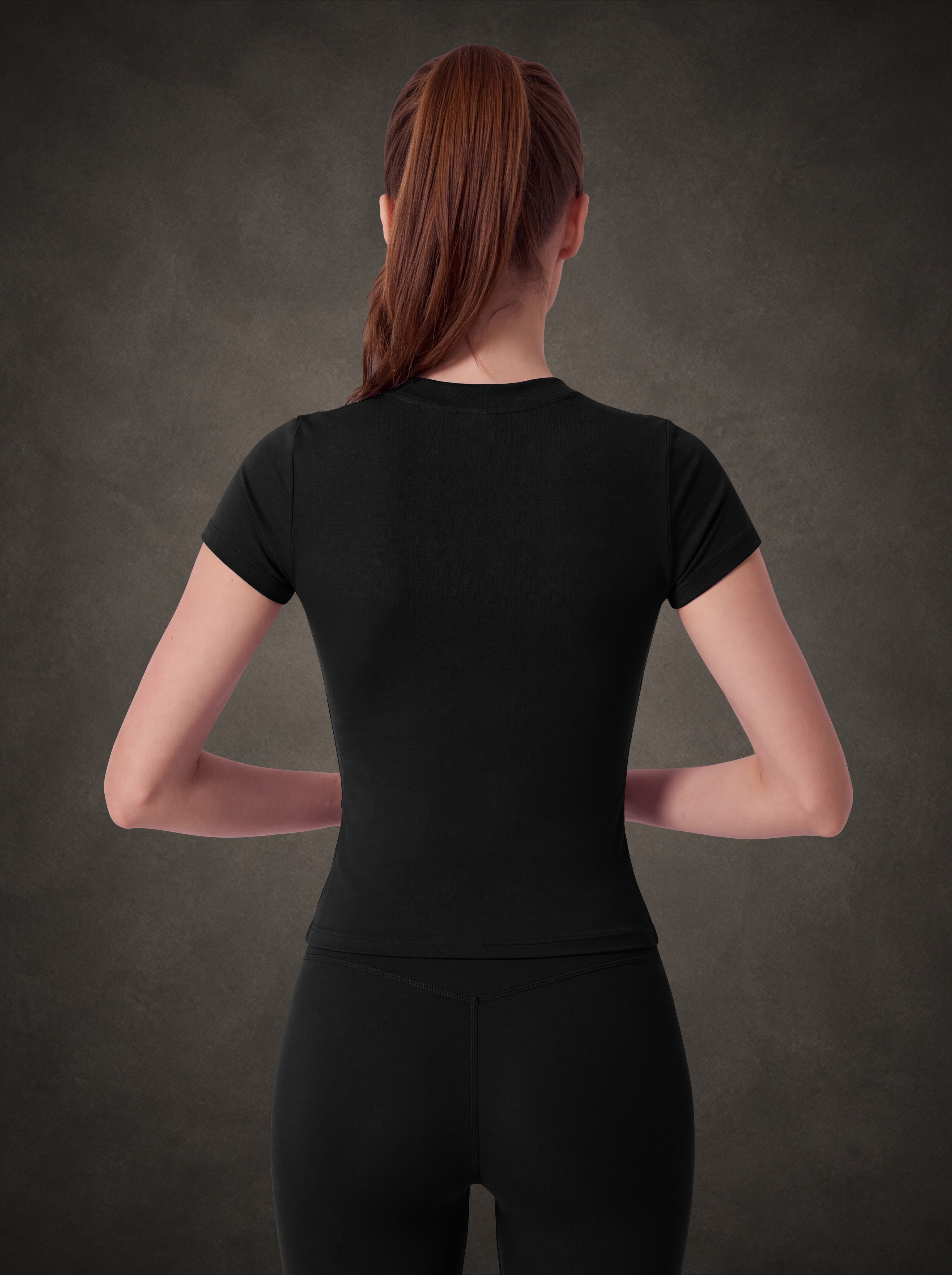 SEAMLESS COMPRESSION SHORT SLEEVE YOGA TOP | Waluoo