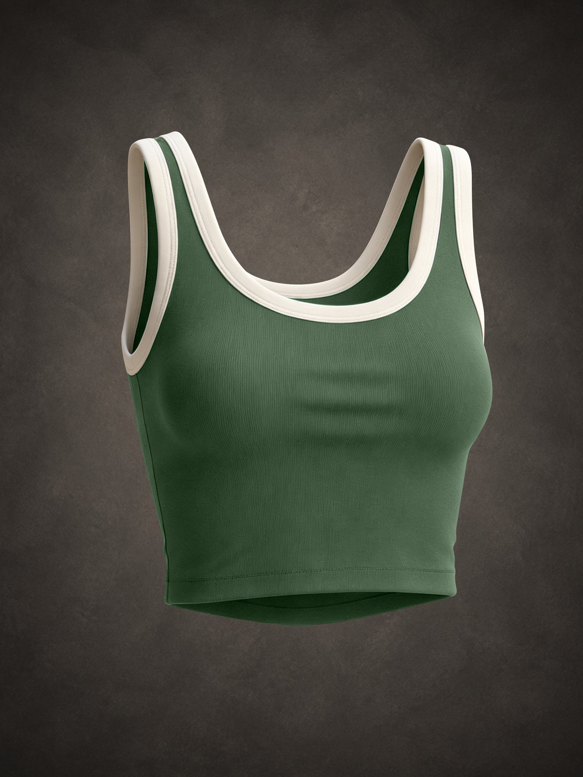 CONTRAST WORKOUT CROP TANK TOP | Waluoo