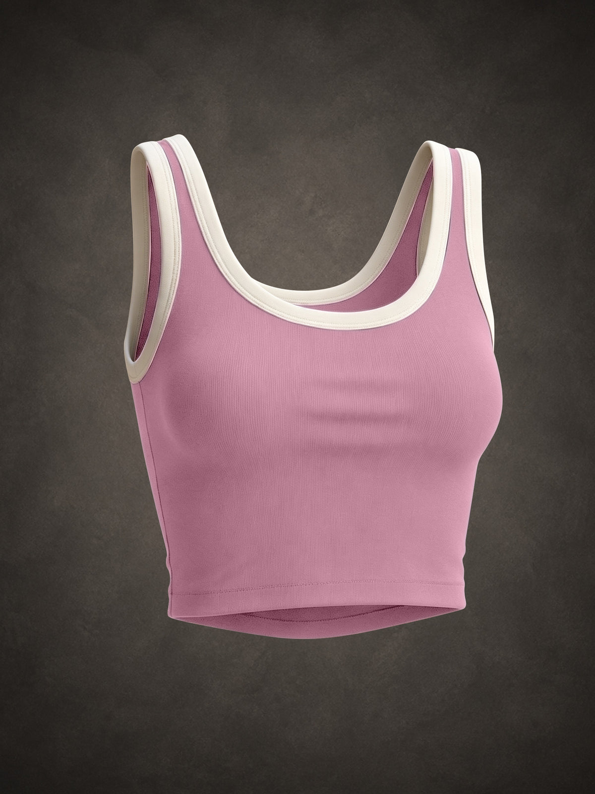 CONTRAST WORKOUT CROP TANK TOP | Waluoo