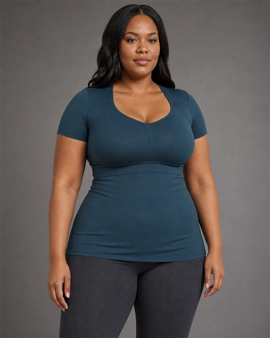 Bust-Flex Support Tee in deep teal