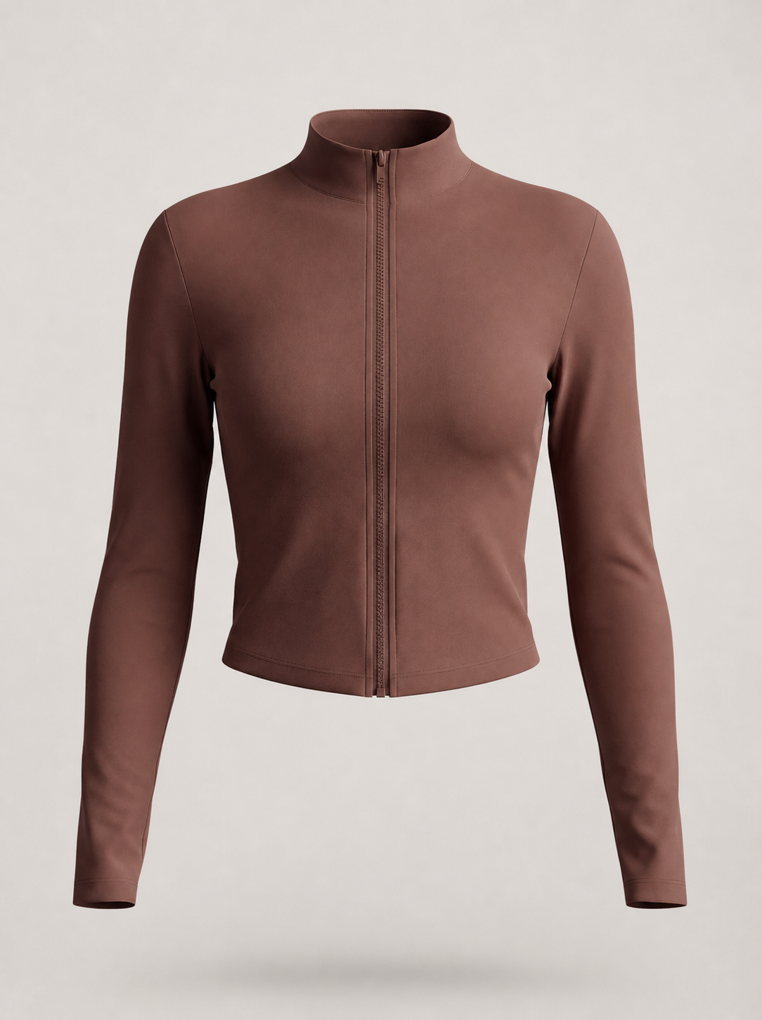 SEAMLESS LONG SLEEVE ZIP UP YOGA JACKET | Waluoo